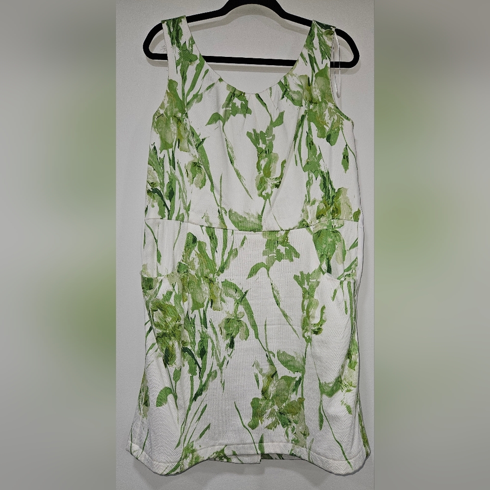 Green Floral Print Empire Summer Dress 16